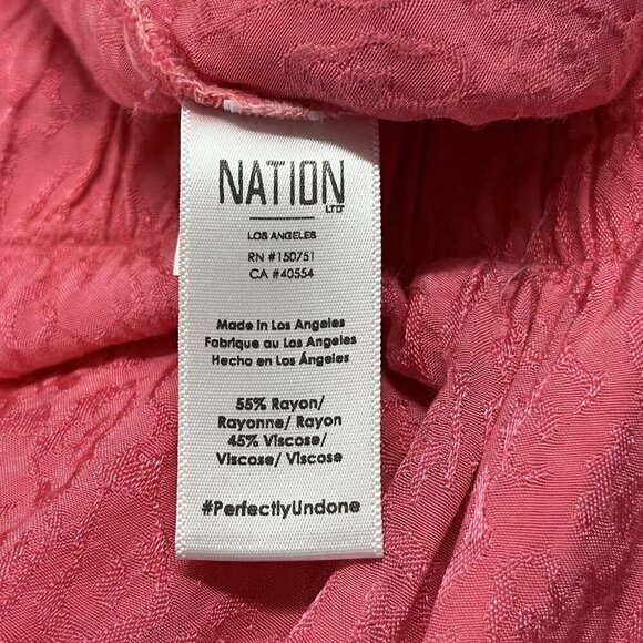 Nation LTD Fremont UnJoggers Womens M Cheetah Jacquard Sateen Pink Lightweight - Picture 10 of 16